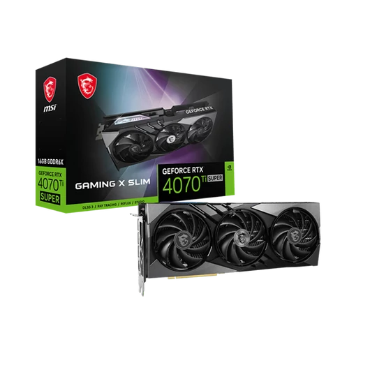 MSI Videokártya PCI-Ex16x nVIDIA RTX 4070 TI SUPER GAMING X SLIM 16GB DDR6X