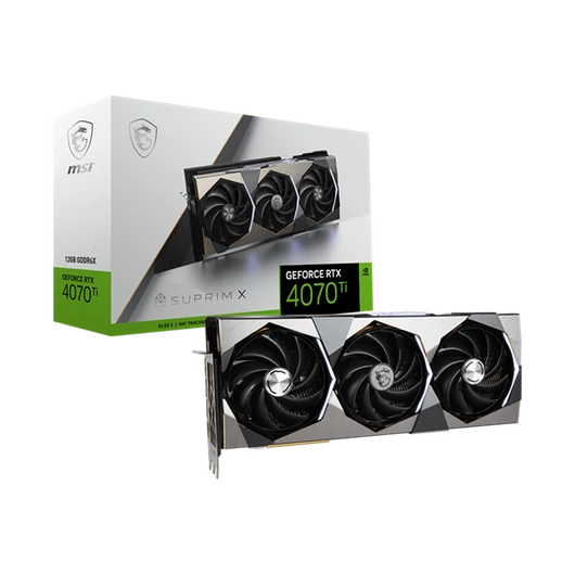 MSI Videokártya PCI-Ex16x nVIDIA RTX 4070 TI SUPRIM X 12GB DDR6X
