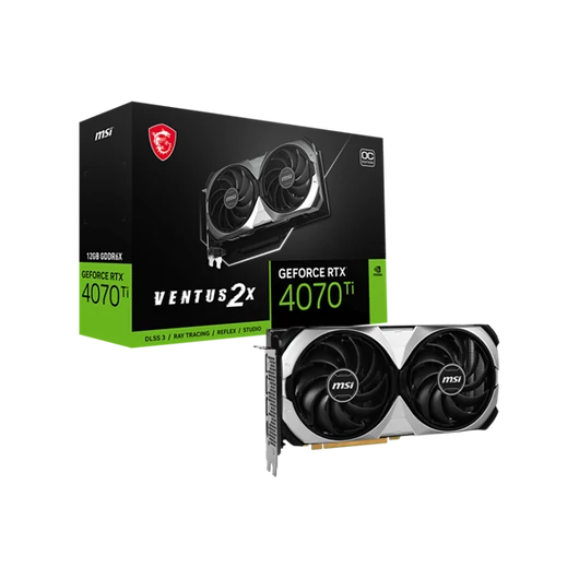 MSI Videokártya PCI-Ex16x nVIDIA RTX 4070 TI VENTUS 2X 12GB OC DDR6X