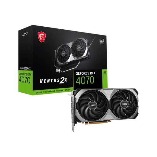 MSI Videokártya PCI-Ex16x nVIDIA RTX 4070 VENTUS 2X E 12GB DDR6X OC
