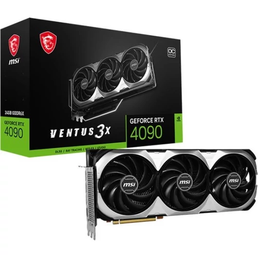 MSI Videokártya PCI-Ex16x nVIDIA RTX 4090 VENTUS 3X 24GB DDR6X OC