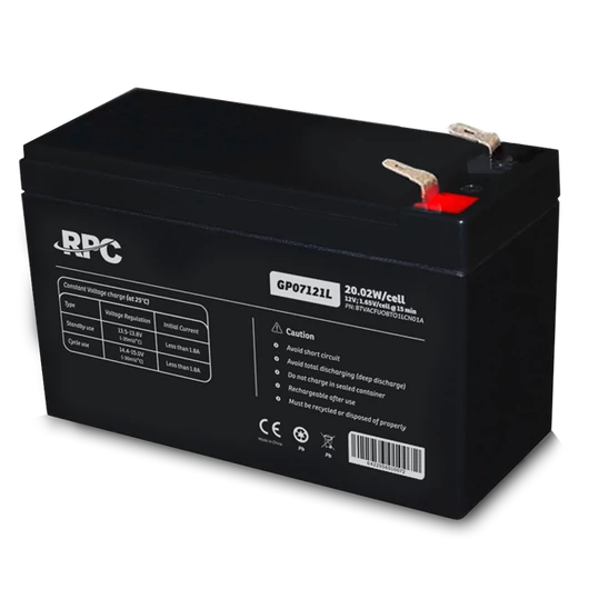 NJOY RPC GP07121L Akkumulátor 12V, 20.02W, gondozásmentes T1/F1