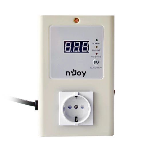 NJOY Relé Royer 16A, Digital display, Időkésleltetési funkció 1xSchuko, 195V-250V