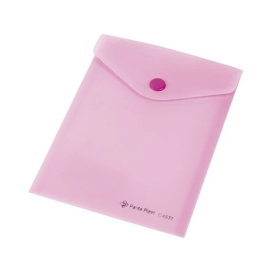 PANTA PLAST Irattartó tasak, A7, PP, patentos, 160 mikron, pasztell rózsaszín