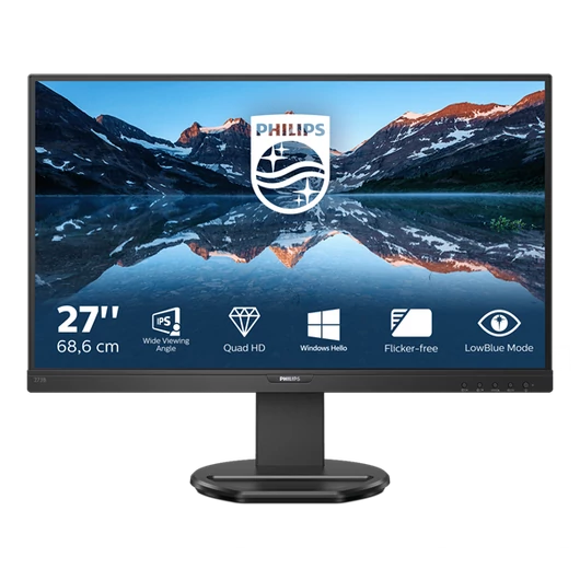 PHILIPS IPS monitor 27" 276B9, 2560x1440, 16:9, 350cd/m2, 4ms, USB-C(+dokkoló)/4xUSB/DP/HDMI, hangszóró