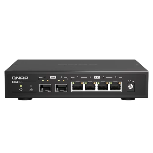 QNAP Switch 4x2500Mbps + 2x10000Mbps SFP+, Nem Menedzselhető, Asztali - QSW-2104-2S