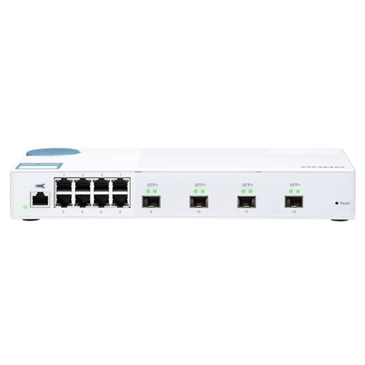 QNAP Switch 8x1000Mbps + 4x10000Mbps SFP+, Menedzselhető, Asztali - QSW-M408S