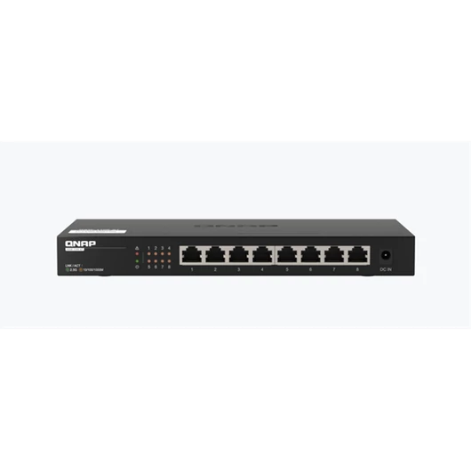 QNAP Switch 8x2500Mbps, Nem Menedzselhető, Asztali - QSW-1108-8T
