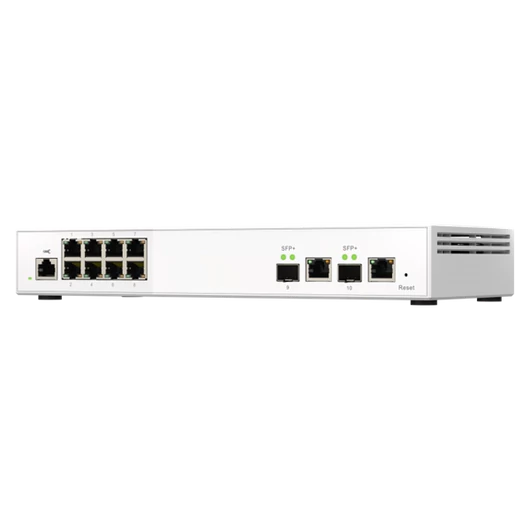 QNAP Switch QSW-M2108-2C 10-port, 8x2.5GbE, 2x10GbE SFP+/RJ45 Combo Ports,  Web Managed