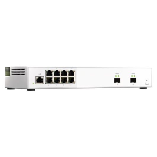 QNAP Switch 8x2500Mbps + 2x10000Mbps SFP+, Menedzselhető, Asztali - QSW-M2108-2S