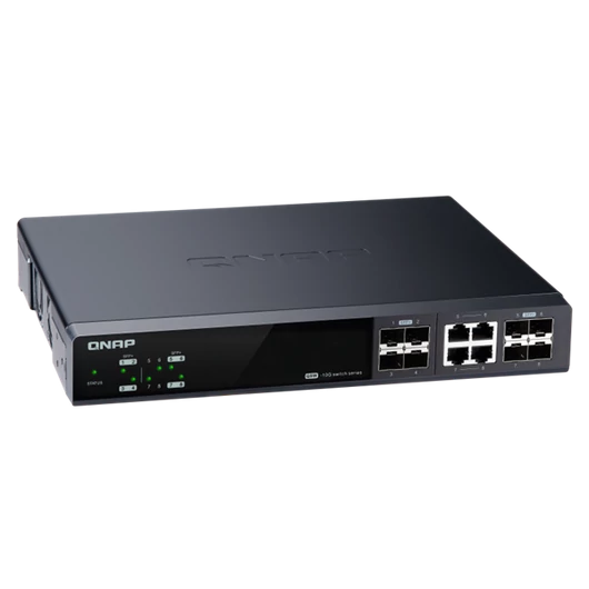 QNAP Switch QSW-M804-4C 8-port, 4x10GbE SFP+, 4x10GbE SFP+/RJ45 Combo, Web menedzselt