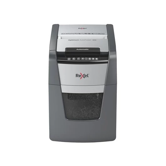 REXEL Iratmegsemmisítő, konfetti, 90 lap, "Optimum AutoFeed+ 90X"