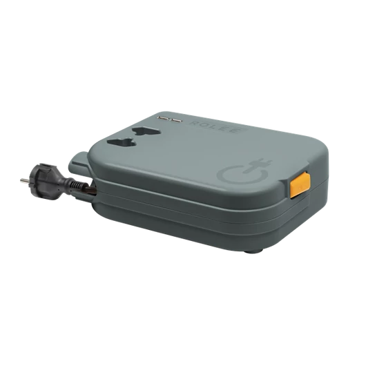 ROLEE M automata hosszabbító, 2db földeletlen aljzat + 2db USB aljzat, 4m, Grafitszürke