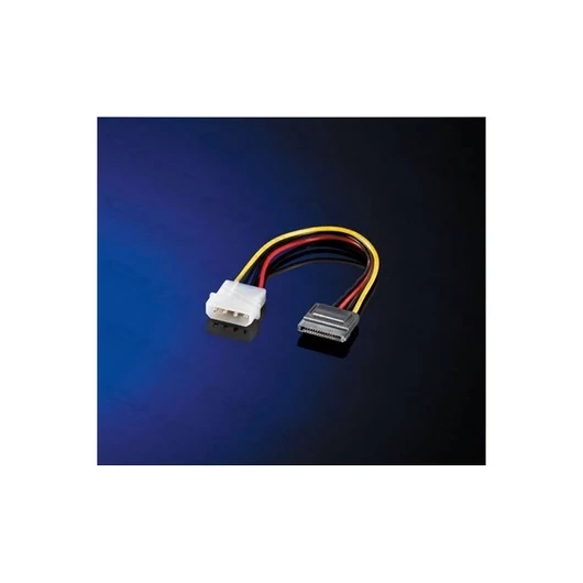 ROLINE kábel SATA táp Átalakító, Molex to SATA, 15cm