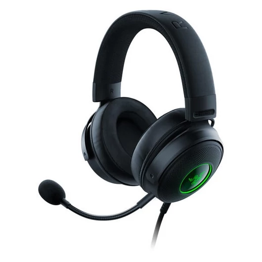 Razer Kraken V3 Hypersense vezetékes gamer fejhallható mikrofonnal, fekete