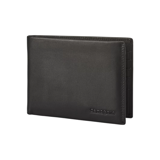 SAMSONITE BŐR Pénztárca 123997-1041, 005 - B 8CC+2C (Black) -ATTACK 2 SLG