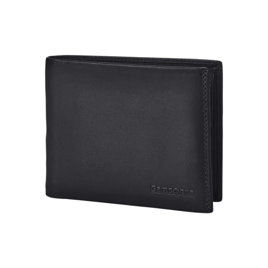SAMSONITE BŐR Pénztárca 123999-1041, 015 - B 4CC+2C+C (Black) -ATTACK 2 SLG