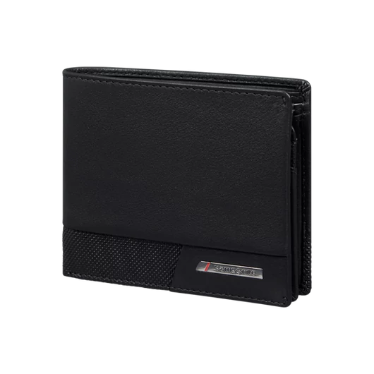 SAMSONITE BŐR Pénztárca 144539-1041, 046 - B 6CC+VFL+2C+C (BLACK) -PRO-DLX 6 SLG
