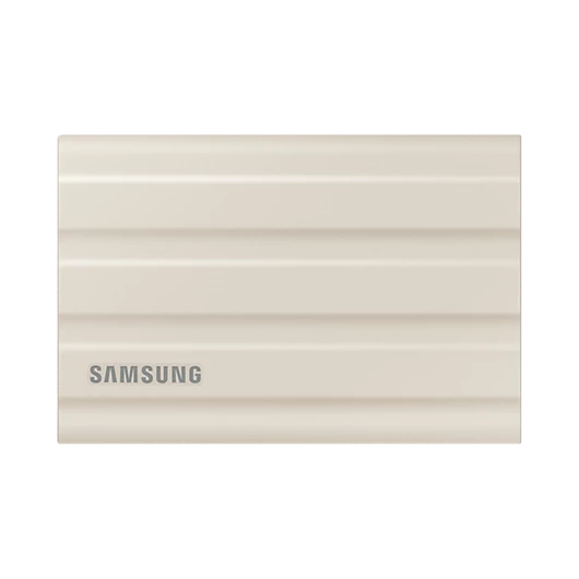 SAMSUNG Hordozható SSD T7 Shield, USB 3.2 Gen.2 (10Gbps), 2TB, Bézs
