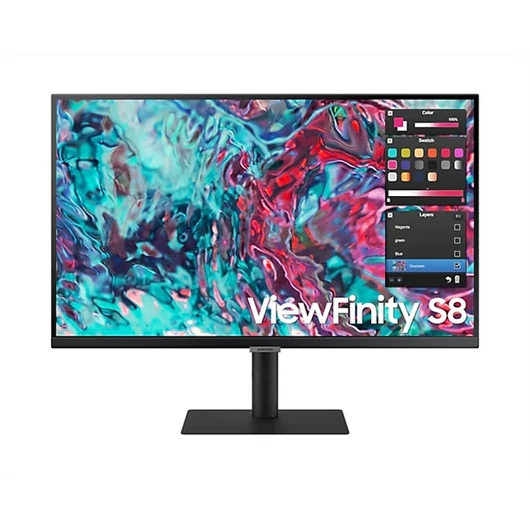 SAMSUNG IPS monitor 27" S8, 3840x2160, 16:9, 350cd/m2, 5ms, HDMI/3xUSB/Thunderbolt/LAN, Pivot