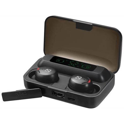 SANDBERG Füllhallgató, Bluetooth Earbuds + Powerbank