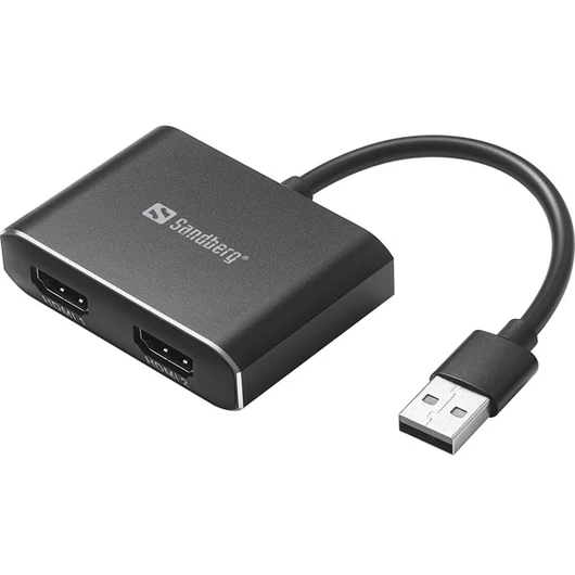 SANDBERG USB-adapter, USB 3.0 to 2xHDMI Link