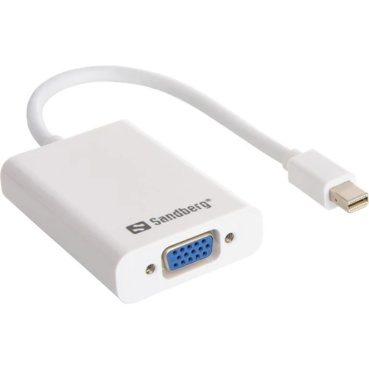SANDBERG Kijelző konverter, Adapter MiniDP>VGA+Audio