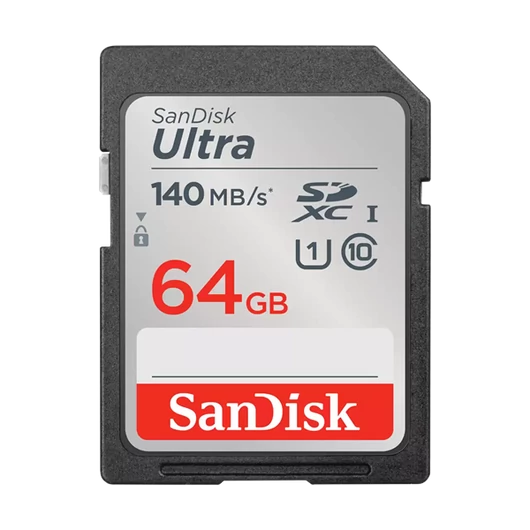SANDISK 215415, SDXC ULTRA KÁRTYA 64GB, 140MB/s CL10 UHS-I