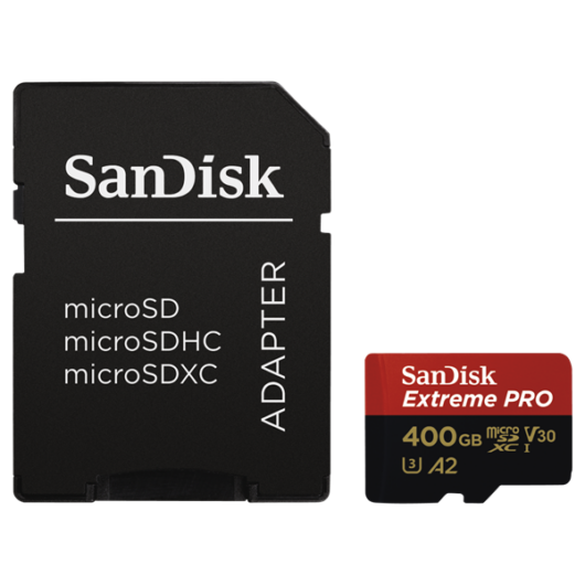 SANDISK 183523, MICROSD EXTREME PRO KÁRTYA 400GB, 170MB/s , A2 C10 V30 UHS-I U3