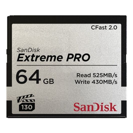 SANDISK Memóriakártya CF EXTREME Pro CFast 2.0  64GB, VPG130, 525MB/S