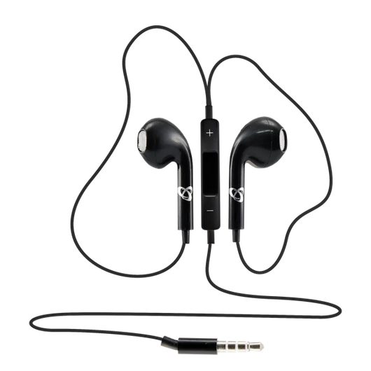 SBOX Füllhallgató, EARPHONES + MICROPHONE, Black