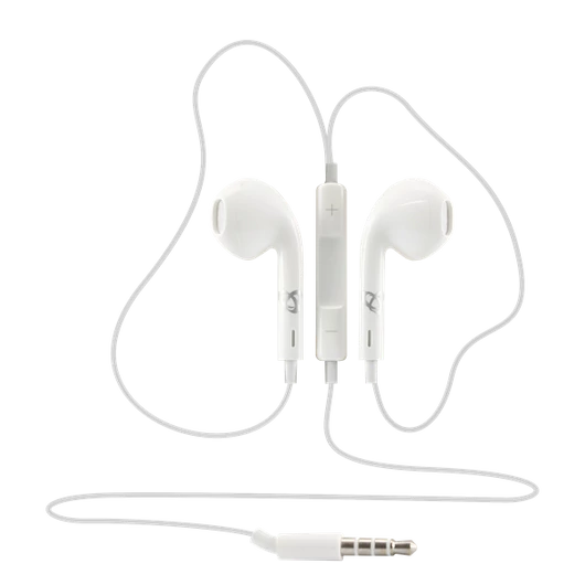 SBOX Füllhallgató, EARPHONES + MICROPHONE, White