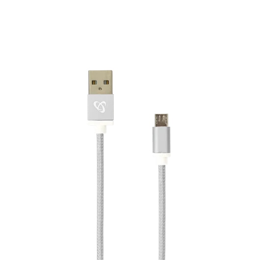 SBOX Kábel, CABLE USB A Male -> MICRO USB Male 1.5 m White