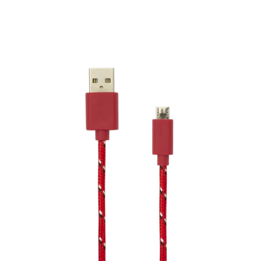 SBOX Kábel, CABLE USB A Male -> MICRO USB Male 1 m Red