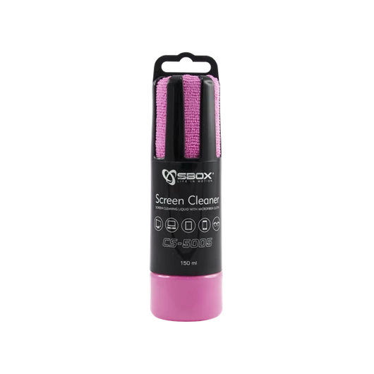SBOX Tisztítószer szett, SCREEN CLEANER, Pink