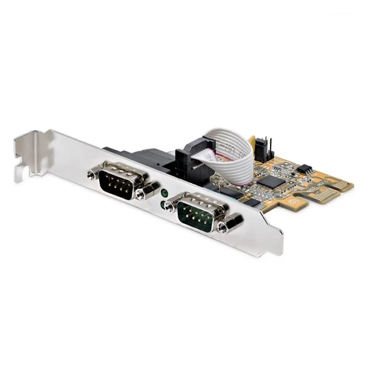 STARTECH 2xPCI-E Soros kártya to RS232 (DB9) Soros kártya Low/Full Profile