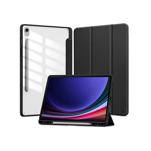 TECH-PROTECT SAMSUNG X710/X716B GALAXY TAB S9 11.0 TABLET TOK ON/OFF FUNKCIÓVAL, PENCIL TARTÓVAL, FEKETE