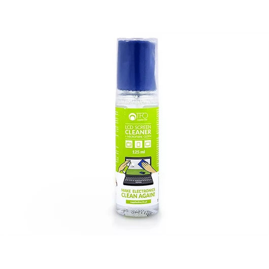 TFO KÉPERNYŐTISZTÍTÓ FOLYADÉK + MIKROSZÁLAS TÖRLŐKENDŐ - 125 ML ŰRTARTALOM