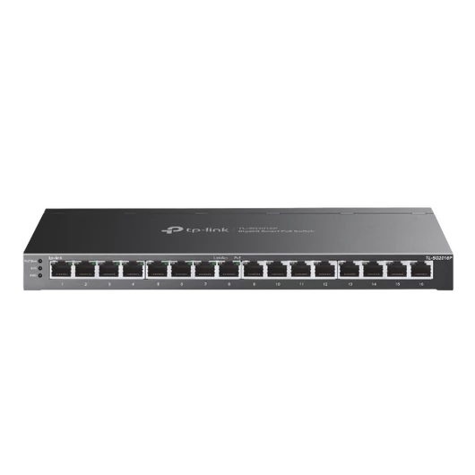 TP-LINK Switch 16x1000Mbps (8xPOE+/8xPOE), Fémházas Asztali/Rackes Menedzselhető, SG2016P