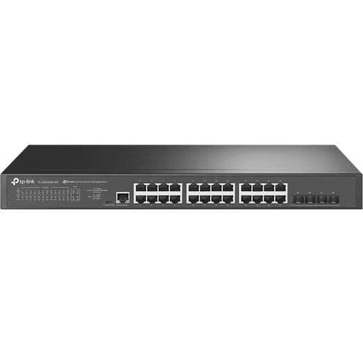 TP-LINK Switch 24x2.5Gbps + 4x10G SFP+ + 1xkonzol port Menedzselhető Rackes, SG3428X-M2