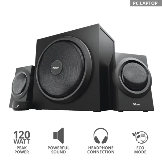 TRUST Mélyhangsugárzós 2.1 hangszórókészlet 23696 (Yuri 2.1 Speaker Set)