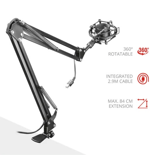 TRUST Állítható mikrofonkar 22563 (GXT 253 Emita Streaming Microphone Arm)