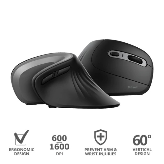 TRUST Ergonomikus vezeték nélküli egér 23507 (Verro Ergonomic Wireless Mouse)