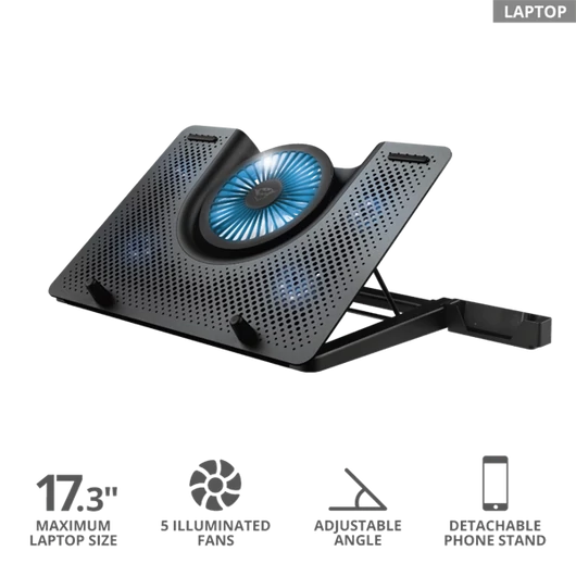 TRUST Laptop hűtőállvány 23581 ( GXT 1125 Quno Laptop Cooling Stand)