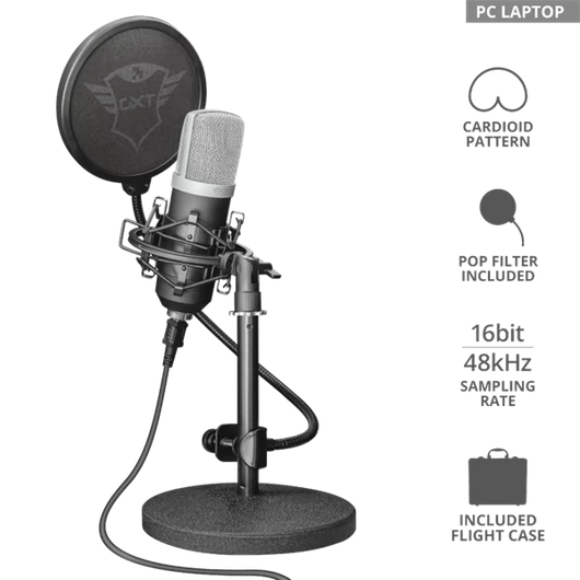 TRUST USB stúdiómikrofon 21753 (GXT 252 Emita Streaming Microphone)