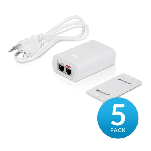 UBiQUiTi POE Adapter 2x100Mbps, 24VDC @ 1.0A - POE-24-24W-5P (5db/csomag)