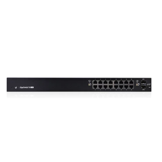 UBiQUiTi EdgeSwitch 16x1000Mbps (POE+) + 2x1000Mbps SFP, Menedzselhető, Rackes - ES-16-150W