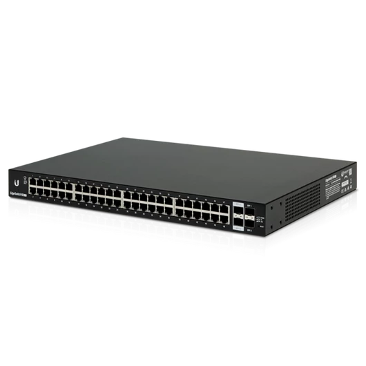 UBiQUiTi EdgeSwitch 48x1000Mbps + 2x1000Mbps SFP + 2x10000Mbps SFP+, Menedzselhető, Rackes - ES-48-LITE