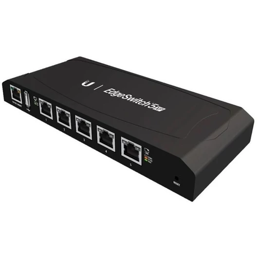 UBiQUiTi EdgeSwitch 5x1000Mbps (POE), Falra rögzíthető, Menedzselhető - ES-5XP