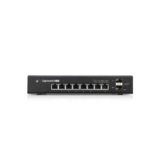 UBiQUiTi EdgeSwitch 8x1000Mbps (POE+) + 2x1000Mbps SFP, Menedzselhető, Rackes - ES-8-150W